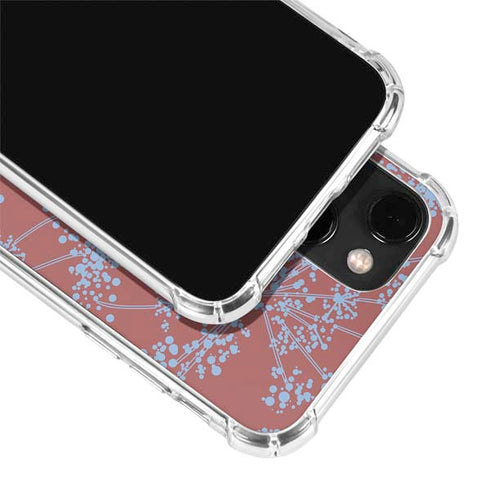 Airy Blue Floral iPhone 14 Clear Case